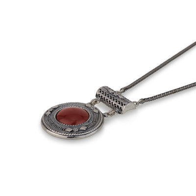 925 silver filigree pendant set with Carnelian stone