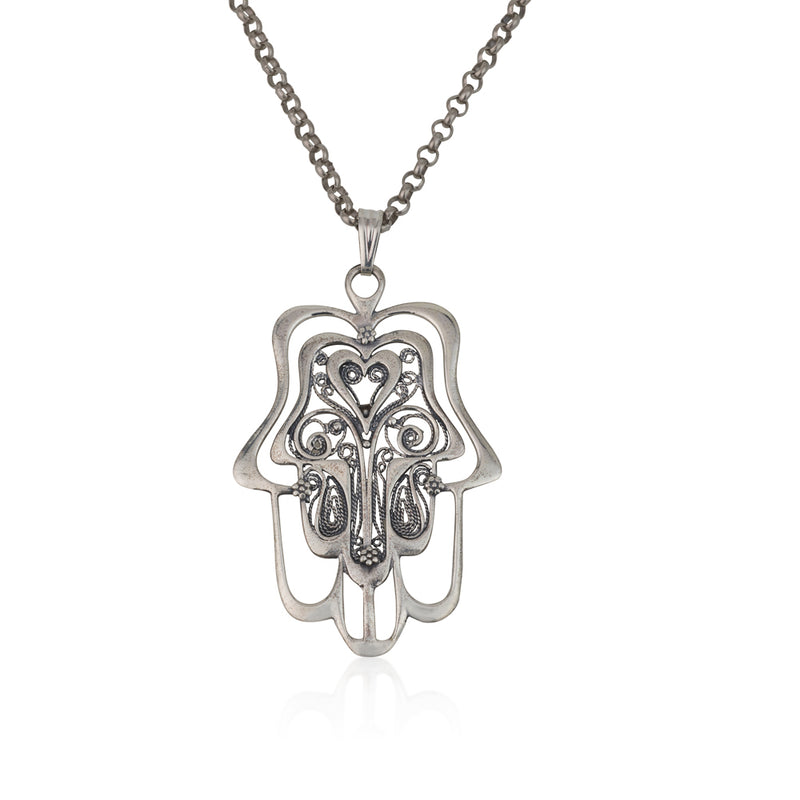 Hamsa Pendant Lucky and Blessing 925 silver