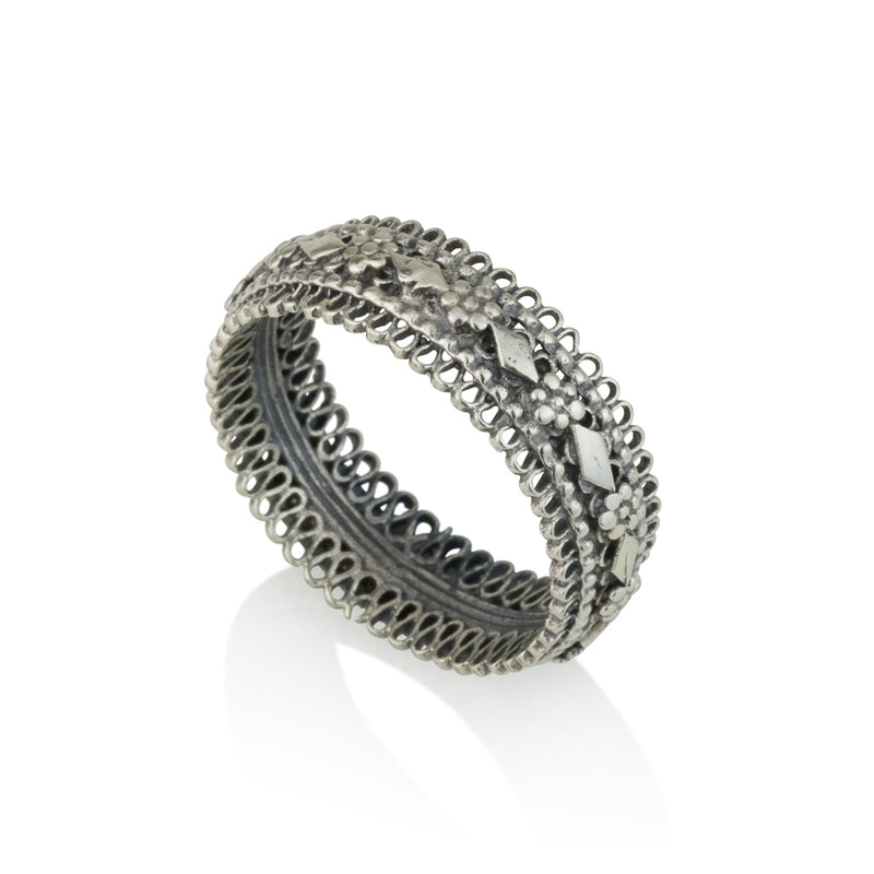 925 silver filigree ring