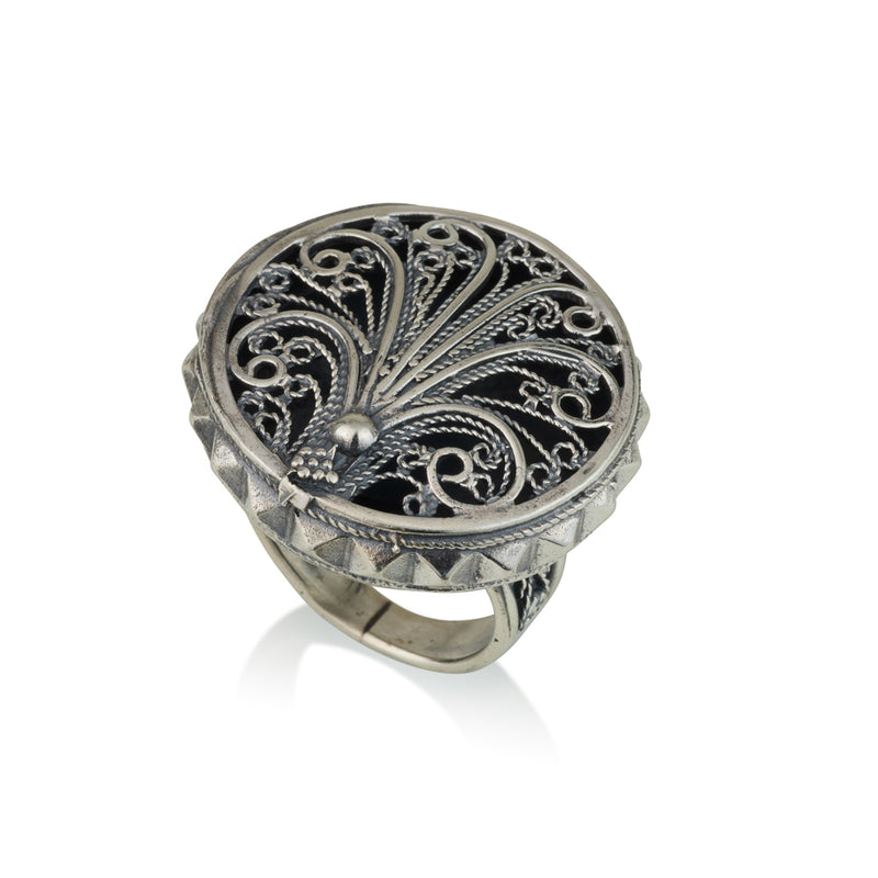 925 silver filigree ring