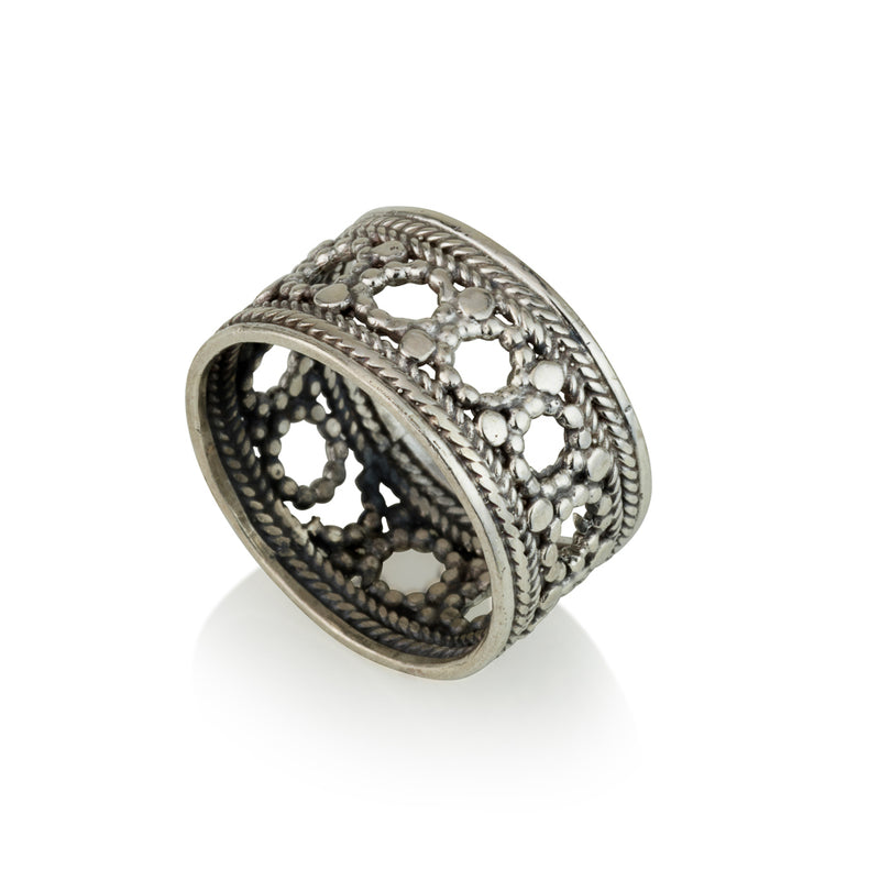 925 silver filigree ring