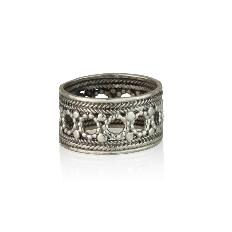 925 silver filigree ring