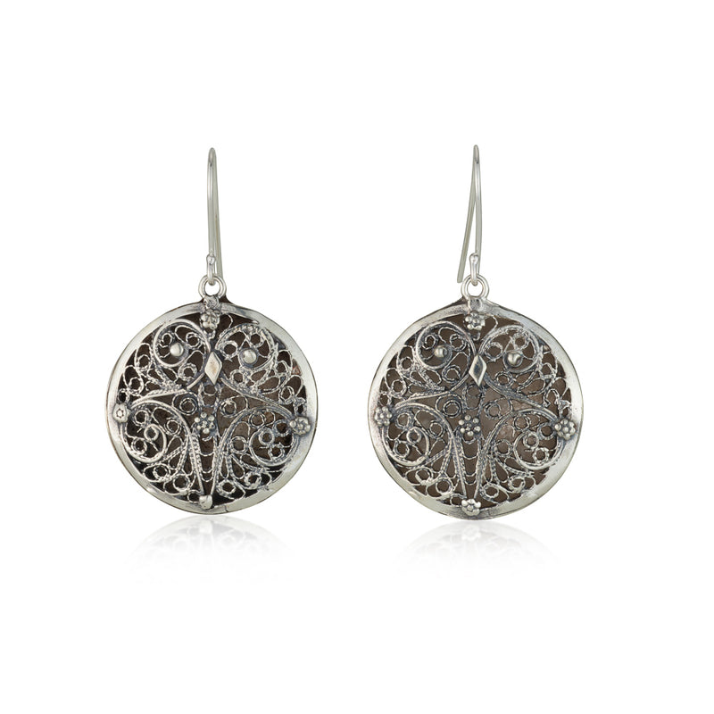 925 silver filigree earrings