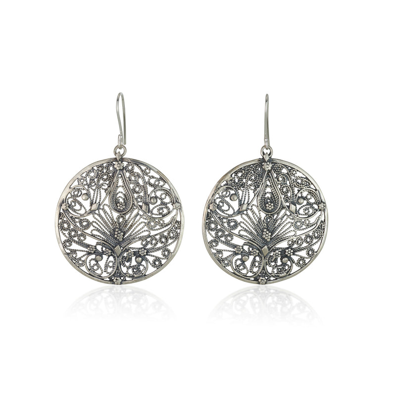 925 silver filigree earrings