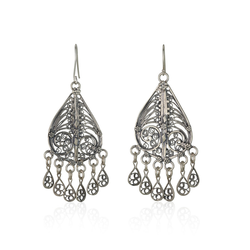 925 silver filigree earrings